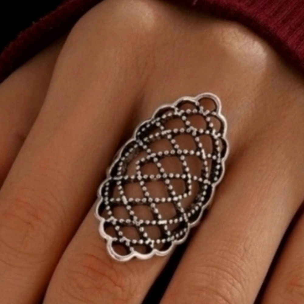 MODCLOTH ELIZABETHIAN CAGED RING SIZE 7.5 - Picture 2 of 5
